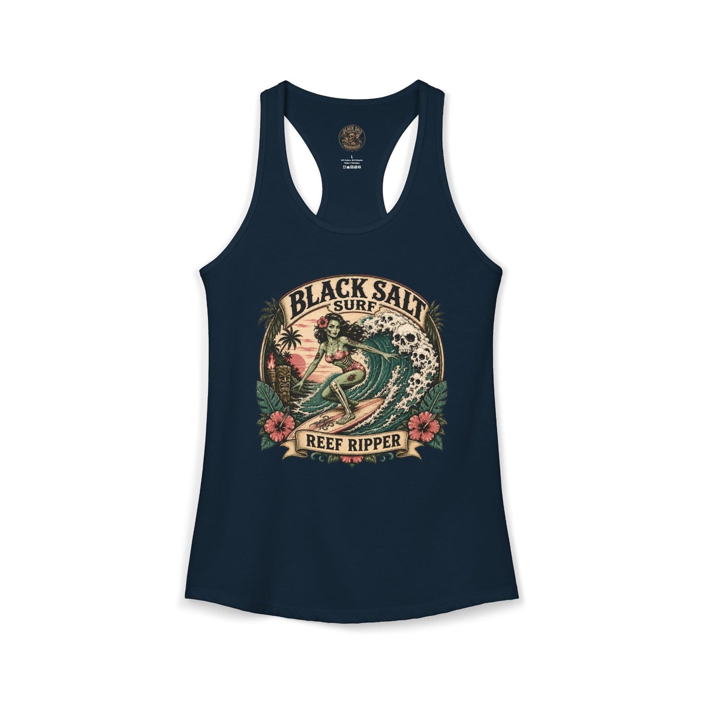Reef Ripper Racerback Tank – Black Salt Surf Women’s Graphic Tank