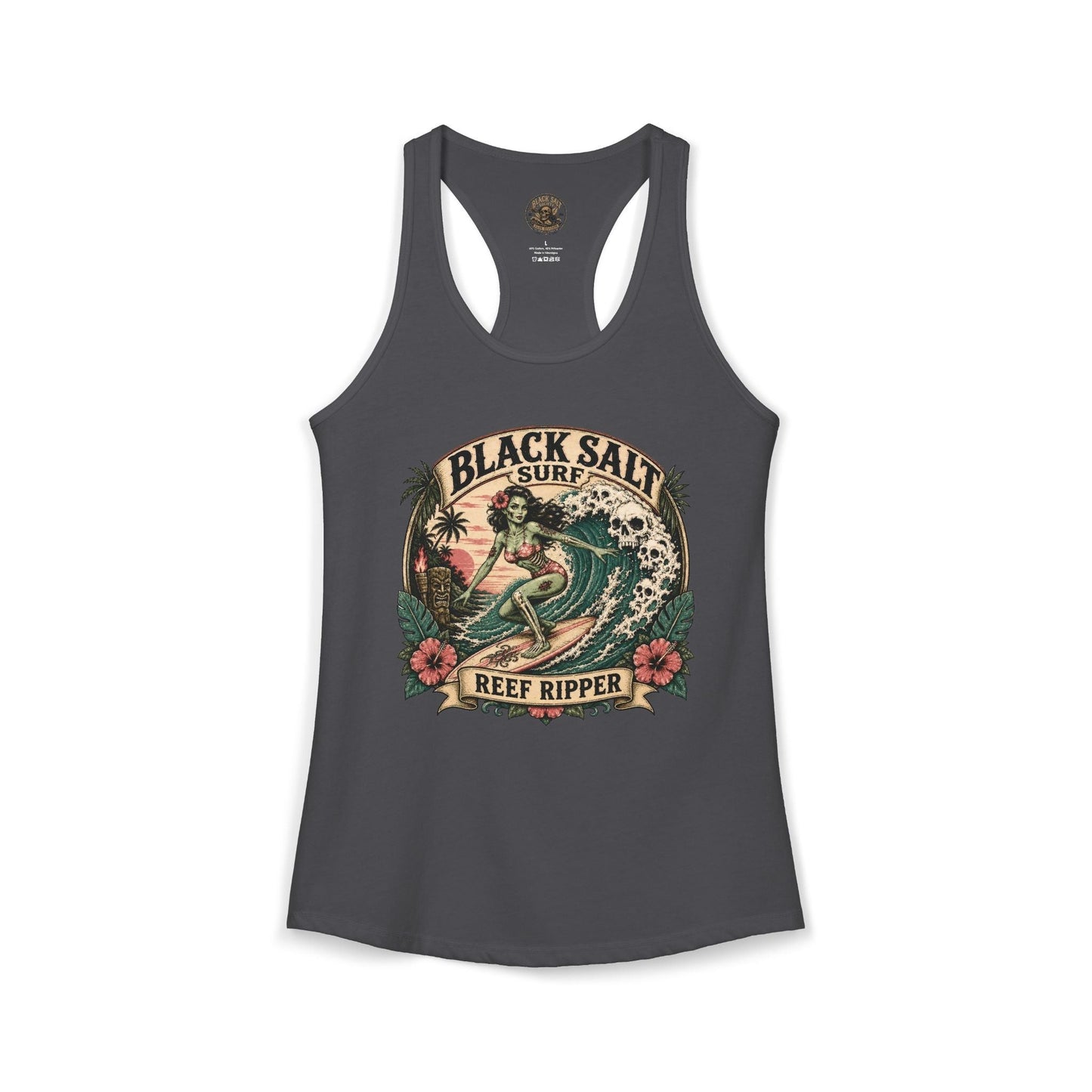 Reef Ripper Racerback Tank – Black Salt Surf Women’s Graphic Tank
