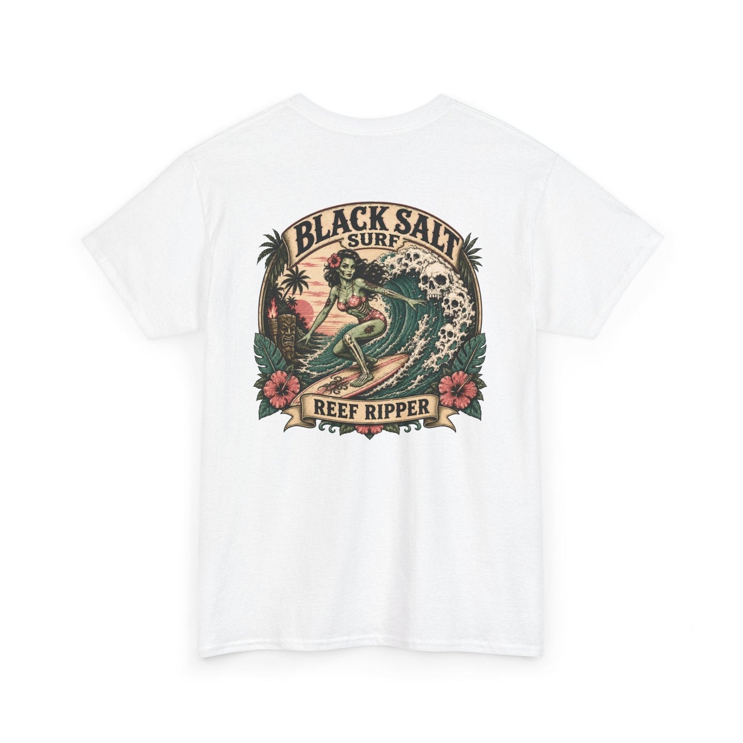 Reef Ripper Tee – Black Salt Surf Graphic T-Shirt