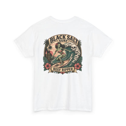 Reef Ripper Tee – Black Salt Surf Graphic T-Shirt