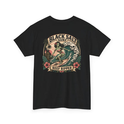 Reef Ripper Tee – Black Salt Surf Graphic T-Shirt