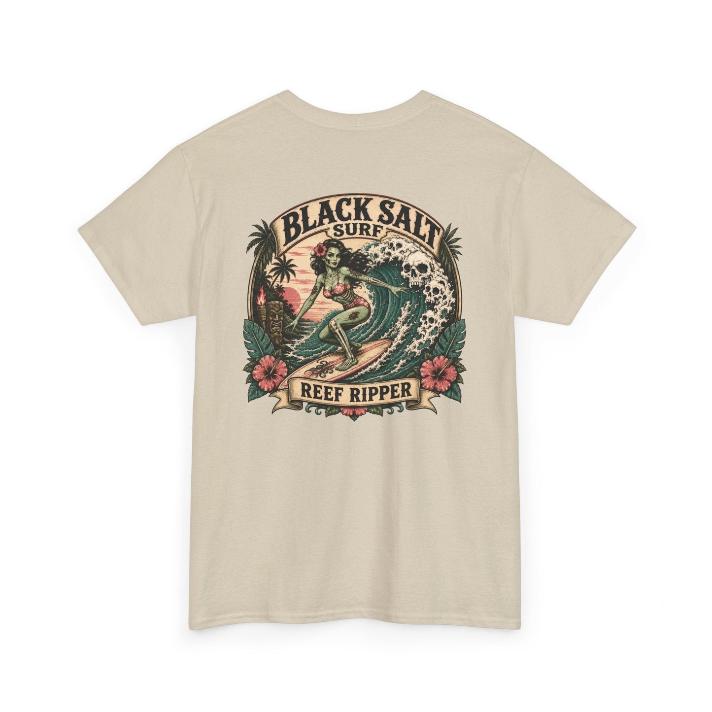 Reef Ripper Tee – Black Salt Surf Graphic T-Shirt