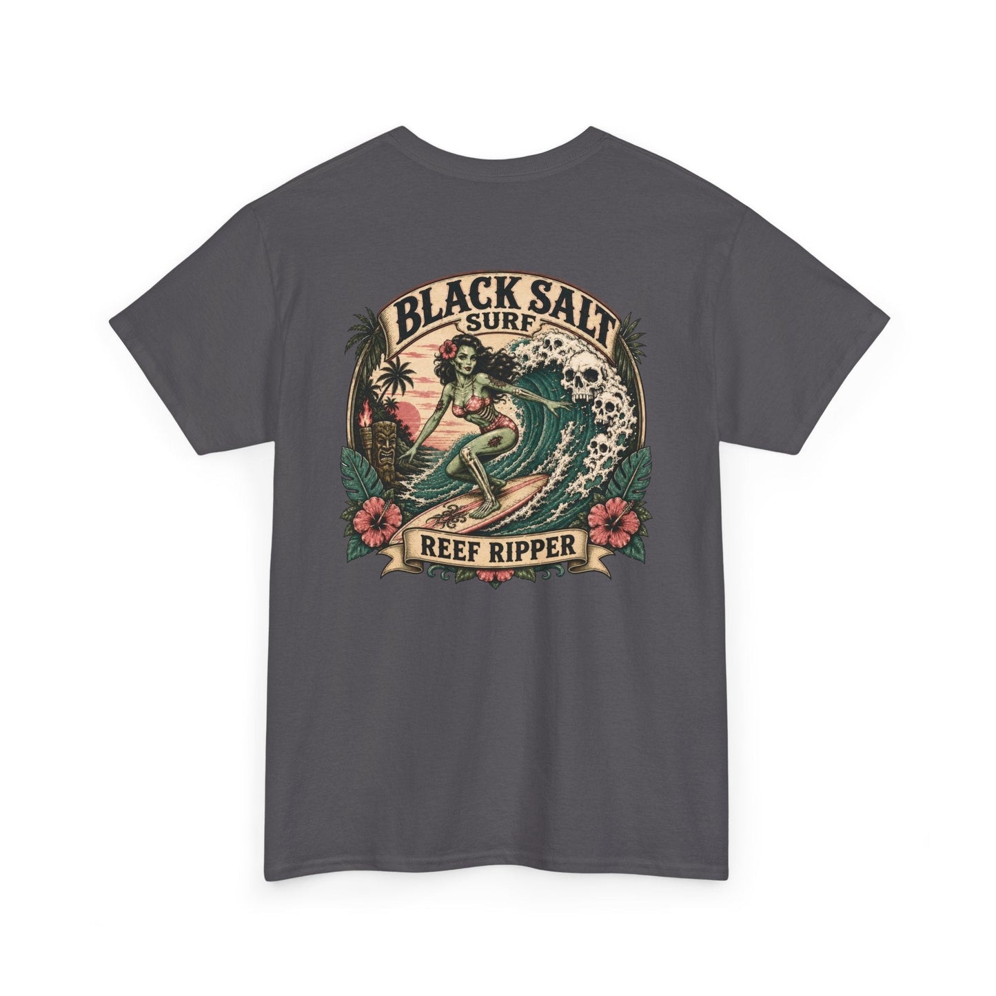 Reef Ripper Tee – Black Salt Surf Graphic T-Shirt