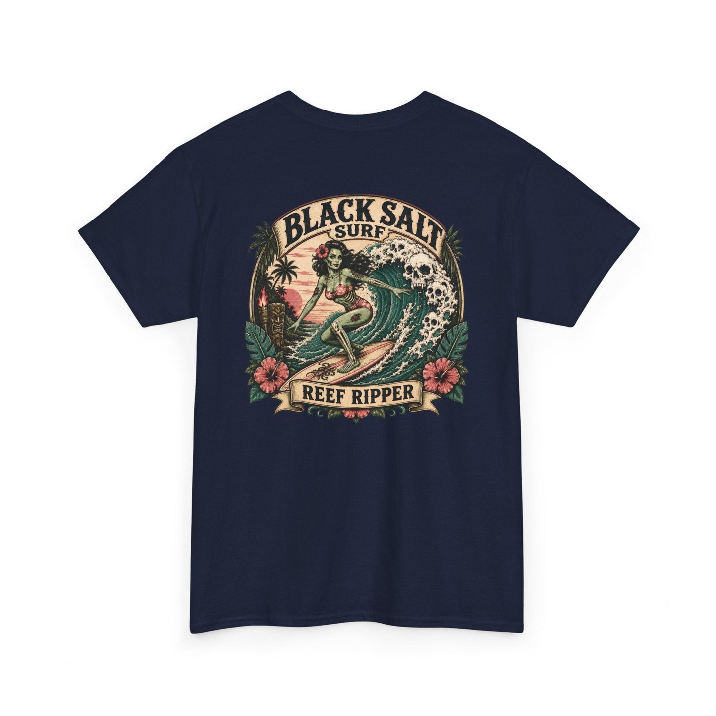 Reef Ripper Tee – Black Salt Surf Graphic T-Shirt
