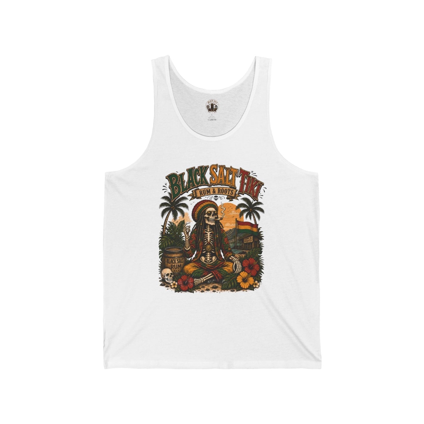 Rum & Roots Jersey Tank – Black Salt Tiki