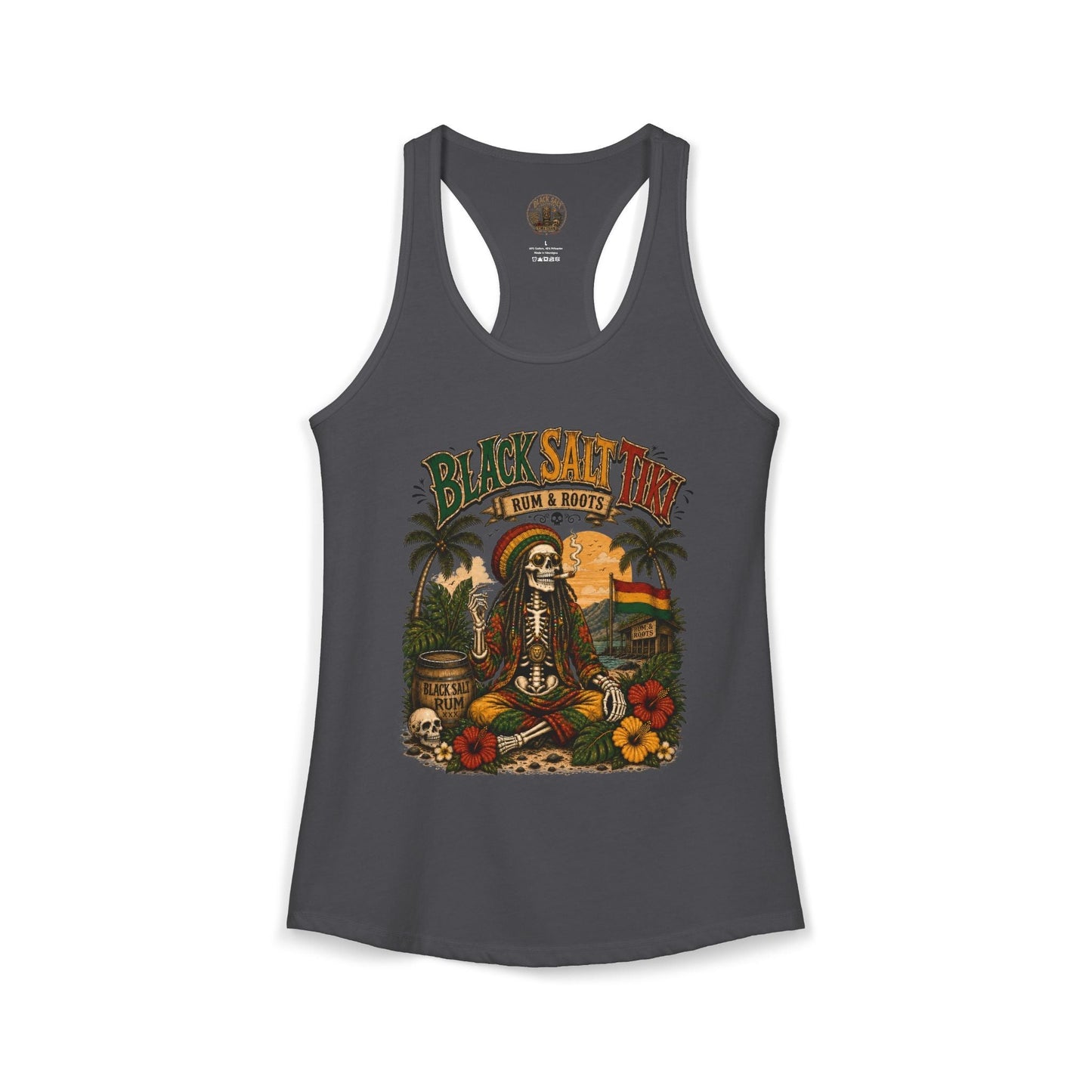 Rum & Roots Racerback Tank – Black Salt Tiki