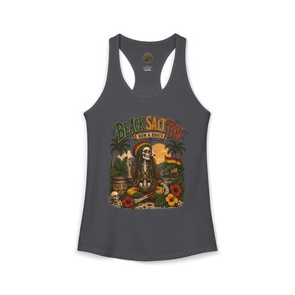 Rum & Roots Racerback Tank – Black Salt Tiki