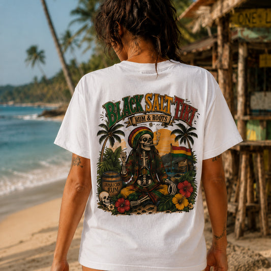 Rum & Roots T-Shirt – Black Salt Tiki