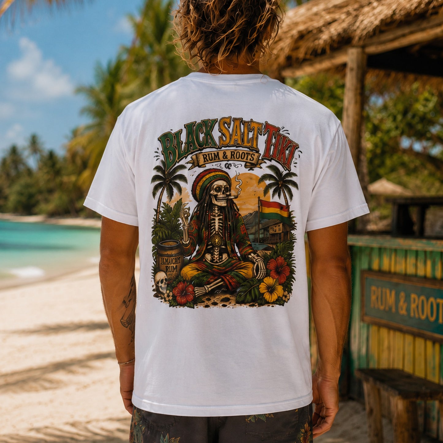 Rum & Roots T-Shirt – Black Salt Tiki