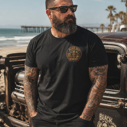 Zombie Beach Party Tee – Black Salt Tiki