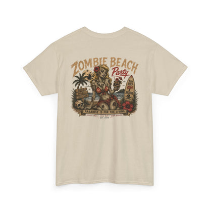 Zombie Beach Party Tee – Black Salt Tiki